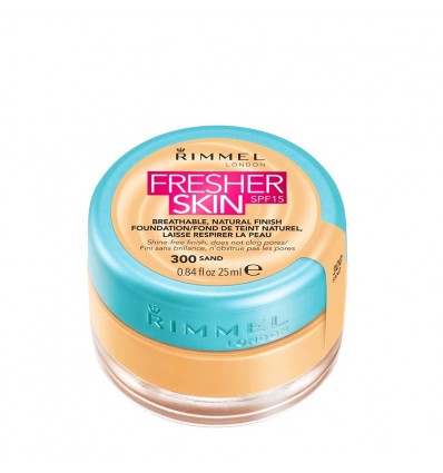 RIMMEL FRESHER SKIN SPF 15 BASE DE MAQUILLAJE 300 SAND 25 ML