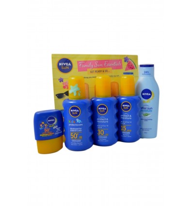 NIVEA FAMILY TRAVEL 5 solares ( 4 x 200 ml y 1 x 50 ml )