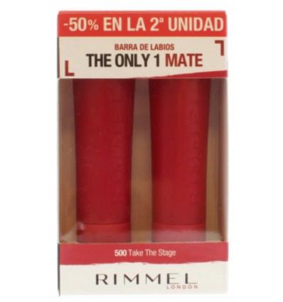 RIMMEL THE ONLY ONE BARRA DE LABIOS DUPLO TAKE THE STAGE 500