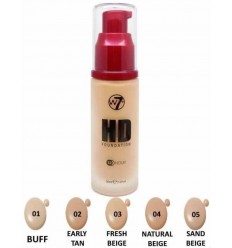 W7 HD FOUNDATION SAND BEIGE 30 ML