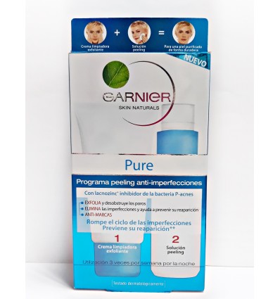 Garnier Kit Pure Peeling Anti-Imperf Exfoliante 50 ml + Peeling Solución 50 ml