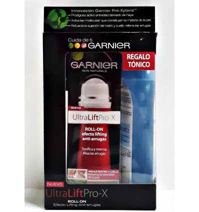 GARNIER ULTRALIFT PRO X Antiarrugas Roll On 50 ml + Tónico Aliviante 200 ml