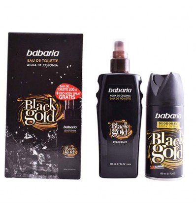 BABARIA BLACK GOLD AGUA DE COLONIA SPRAY 200 ml + DEO SPRAY 150 ml