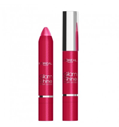 LOREAL GLAM SHINE BALMY GLOSS 909 MAD FOR POMEGRANATE