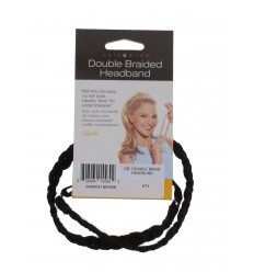 TRENZA CAPILAR DOBLE CASTAÑO OSCURO