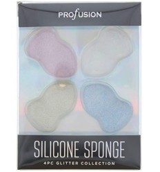 Profusion Cosmetics Silicone Make Up Sponge Glitter Collection 4 Pack Profusion Cosmetics Silicone Make Up Sponge Glitter Collection 4 Pack