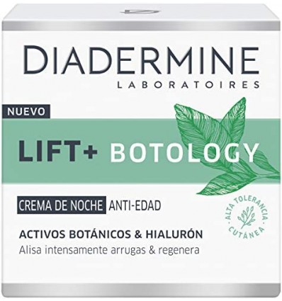 Diadermine LIFT+ Botology Crema Antiedad de Noche con Hialurón y Activos Botánicos 50 ml ALTA TOLERANCIA