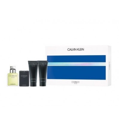 CALVIN KLEIN ETERNITY FOR MEN EDT 100 ml SPRAY + EDT 20 ml SPRAY + AFTER SHAVE 100 ml + GEL&CHAMPÚ 100 ml