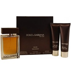 DOLCE & GABBANA THE ONE FOR MEN TRAVEL EDT 100 ML SPRAY + GEL 50 + AFTER 50 ML