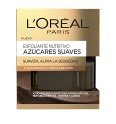 L'OREAL Exfoliante Nutritivo Azúcares Suaves 50 ml 3 azúcares suaves + Manteca de Cacao