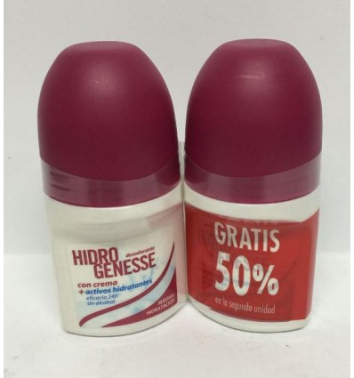 HIDRO GENESSE DEO ROLLON CON CREMA + ACTIVOS HIDRATANTES DUPLO 50+50 ml