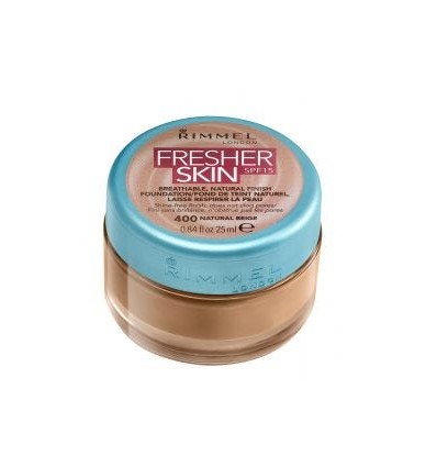 RIMMEL FRESHER SKIN SPF 15 BASE DE MAQUILLAJE 400 NATURAL BEIGE 25 ML