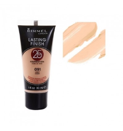 RIMMEL LASTING FINISH 25 H FOUNDATION 091 LIGHT IVORY 30 ML