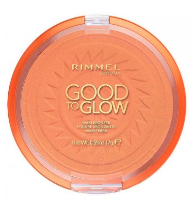 RIMMEL GOOD TO GLOW MAXI BRONZER POLVO BRONCEADOR 002 AMBER 17 g