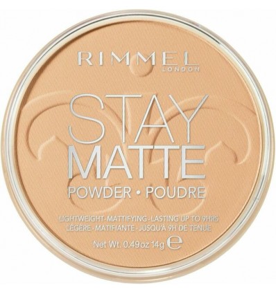 RIMMEL STAY MATTE 020 NUDE BEIGE POLVO COMPACTO MATIFICANTE 14G