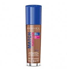 RIMMEL MATCH PERFECTION SPF 15 MAQUILLAJE FLUIDO SPF 15 601 SOFT CHOCOLATE 30 ML RIMMEL MATCH PERFECTION SPF 15 MAQUILLAJE FLUIDO SPF 15 601 SOFT CHOCOLATE 30 ML