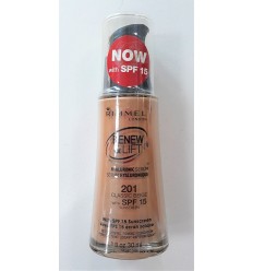 RIMMEL RENEW & LIFT FOUNDATION + HYALURONIC SERUM 201 CLASSIC BEIGE 30 ml RIMMEL RENEW & LIFT FOUNDATION + HYALURONIC SERUM 201 CLASSIC BEIGE 30 ml