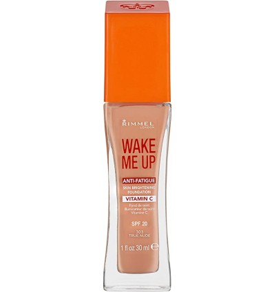 RIMMEL WAKE ME UP BASE MAQUILLAJE ILUMINANTE + ANTIFATIGA 303 TRUE NUDE 30 ml