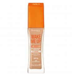 RIMMEL WAKE ME UP BASE MAQUILLAJE ILUMINANTE + ANTIFATIGA 400 NATURAL BEIGE 30 ml RIMMEL WAKE ME UP BASE MAQUILLAJE ILUMINANTE + ANTIFATIGA 400 NATURAL BEIGE 30 ml