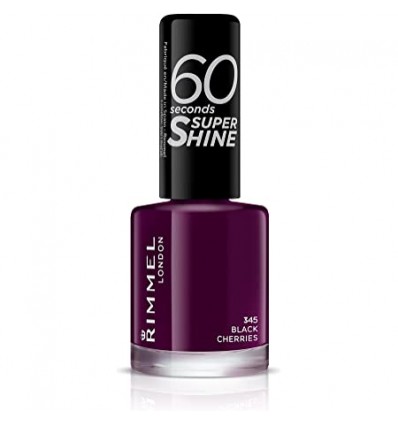 RIMMEL 60 SECONDS ESMALTE SUPER SHINE 345 BLACK CHERRIES