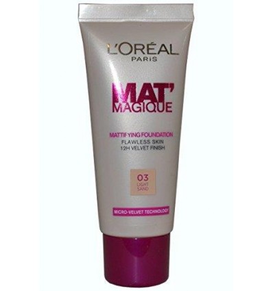 LOREAL MAT MAGIQUE MATTIFYING MAQUILLAJE 03 LIGHT SAND 25 ml