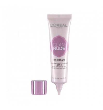 LOREAL GLAM NUDE BB CREAM 5 EN 1 PEAU MEDIUM A MATE 30 ML