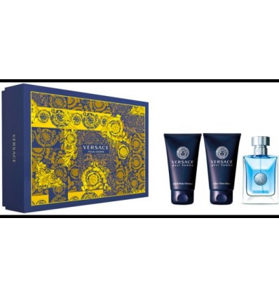 VERSACE POUR HOMME EDT 50 ML SPRAY + HAIR& BODY SHAMPOO 50 ML + AFTER SHAVE BALM 50 ML
