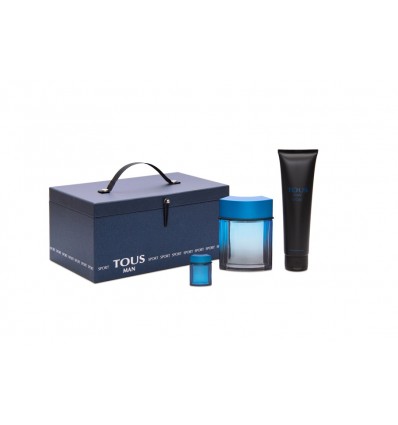 TOUS MAN SPORT EDT 100 ML SPRAY + MINI 4.5 ML + AFTER SHAVE BALM 150 ML