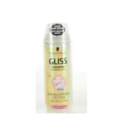 GLISS MASCARILLA EXTRA BRILLO LISO SEDA SIN ACLARADO 150 ML