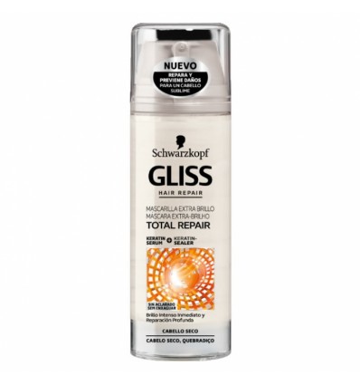 GLISS MASCARILLA EXTRA-BRILLO TOTAL REPAIR SIN ACLARADO 150 ml