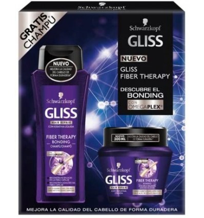 GLISS FIBER THERAPY TRATAMIENTO CHAMPÚ 250 + MASCARILLA 300 ML