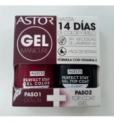 ASTOR GEL MANICURE PASO 1 019 FASHIONABLY RED + GEL TOP COAT ASTOR GEL MANICURE PASO 1 019 FASHIONABLY RED + GEL TOP COAT