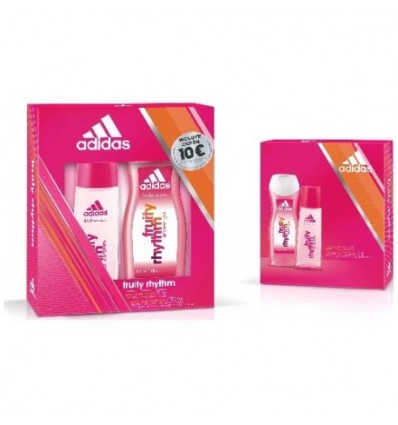 ADIDAS FRUITY RHYTHM EDT 75 ml SPRAY WOMAN + GEL 250 ml