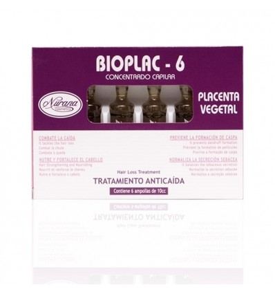 NURANA BIOPLAC AMPOLLAS ANTICAIDA PLACENTA VEGETAL 6 UNIDADES