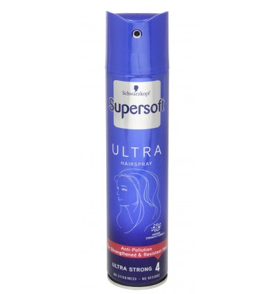 SUPERSOFT LACA CAPILAR ULTRA STONG 4 ANTI-POLUCION 250 ML