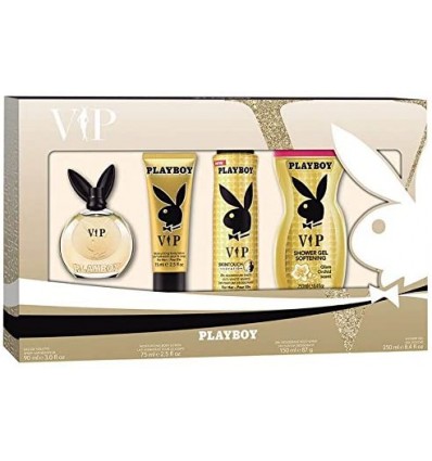 PLAYBOY VIP EDT 90 ML + BODY 75 ML + DEO SPRAY 150 ML + GEL 250 ML