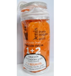 GISELE DENIS EMULSIÓN BRONCEADORA SPF 30 200 ml + PROTECTOR FACIAL SPF 30 40 ml + EMULSIÓN BRONCEADORA SPF 15 100 ml