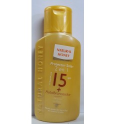 NATURAL HONEY PROTECTOR SOLAR 2 EN A SPF 15 + AUTOBRONCEADOR 200 ML