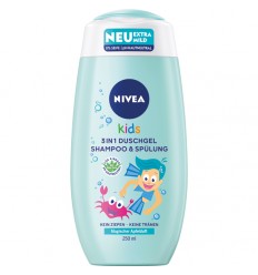 NIVEA KIDS 3 EN 1 GEL Y CHAMPÚ AROMA MANZANA 250 ML