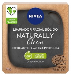 NIVEA LIMPIADOR FACIAL SÓLIDO NATURALLY CLEAN CARBÓN ACTIVO 75 GR NIVEA LIMPIADOR FACIAL SÓLIDO NATURALLY CLEAN CARBÓN ACTIVO 75 GR