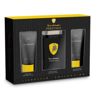 TONINO LAMBORGHINI PRESTIGIO EDT 125 ML SPRAY + GEL 100 ML + AFTER BALM 100 ML