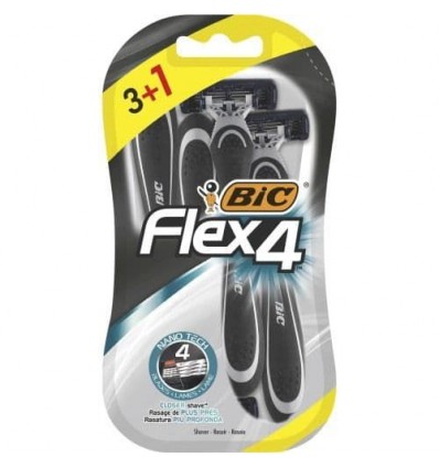 BIC FLEX 4 COMFORT MAQUINILLAS AFEITADO 3+1 UNIDADES