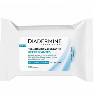 DIADERMINE TOALLITAS DESMAQUILLANTES REFRESCANTES PIEL NORMAL / MIXTA 25 UNIDADES