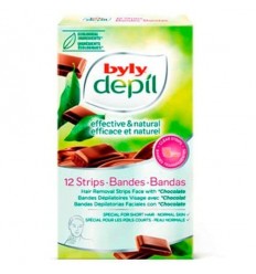 BYLY DEPIL BANDAS FACIALES DE CHOCOLATE 12 UNIDADES