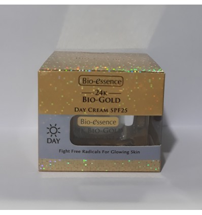 BIO-ESSENCE 24K BIO-GOLD CREMA DE DIA SPF25,COMBATE LOS RADICALES LIBRES PARA UNA PIEL RADIANTE 40GR