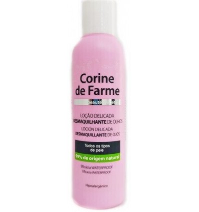 CORINE DE FARME LOCION DESMAQUILLANTE DE OJOS 99% DE ORIGEN NATURAL 125ML. TODO TIPO DE PIELES