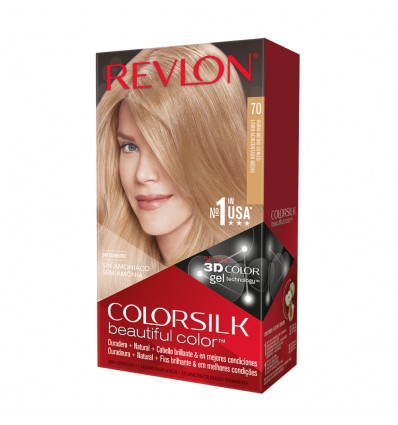 REVLON COLORSILK TINTE SIN AMONIACO 70 RUBIO MEDIO CENIZA