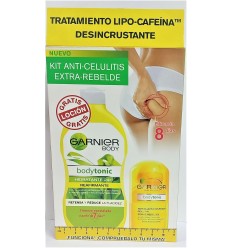 GARNIER KIT ANTICELULITIS REBELDE LIPO-CAFEÍNA DESINCRUSTANTE ROLL-ON 125 ml + LOCIÓN 400 ml