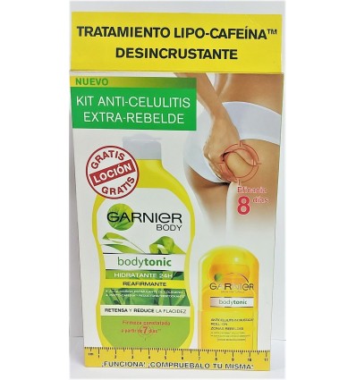 GARNIER KIT ANTICELULITIS REBELDE LIPO-CAFEÍNA DESINCRUSTANTE