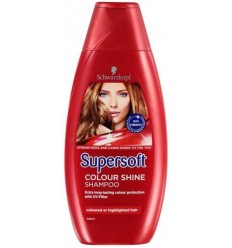 SCHWARZKOPF SUPERSOFT COLOUR SHINE SHAMPOO 400 ML SCHWARZKOPF SUPERSOFT COLOUR SHINE SHAMPOO 400 ML